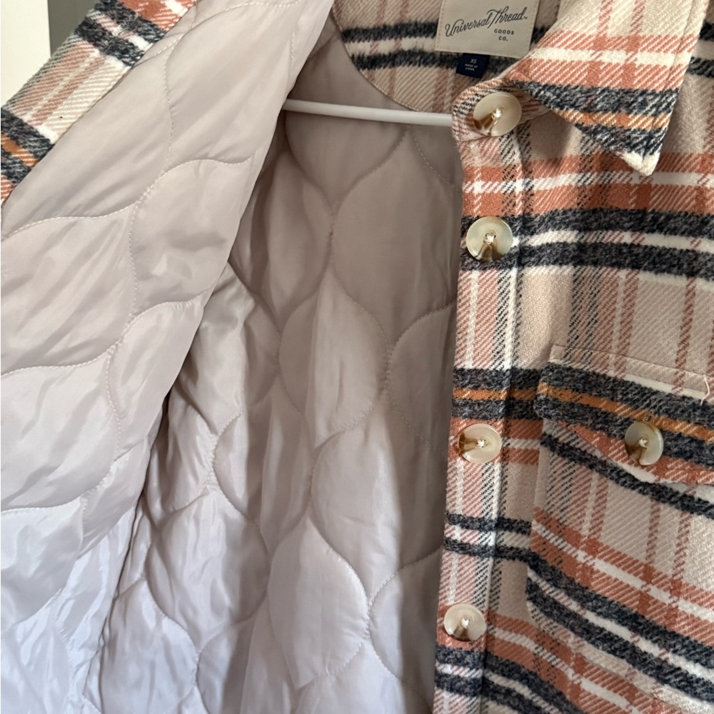 Universal Thread Autumnal Plaid Buttonfront Coat - image 4